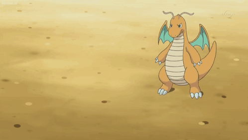 Green Ball Thrown To Dragonite GIF