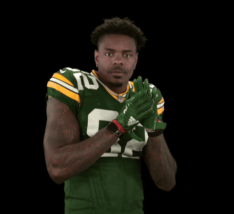 Green Bay Packers Black Moore Birdman Hand Rub GIF