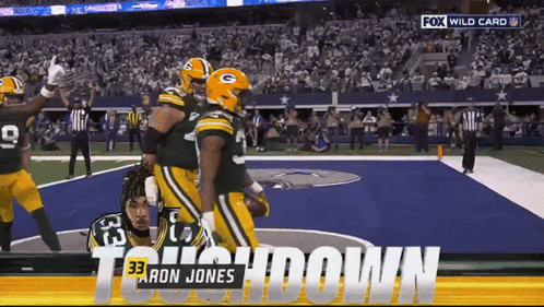 Green Bay Packers Celebrating Touchdown Ron Jones