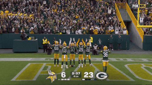 Green Bay Packers Celebrating Touchdown