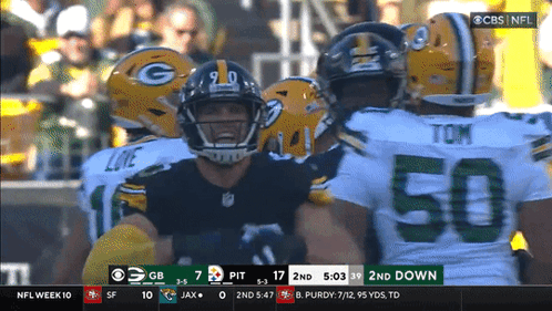 Green Bay Packers Football Player Number 50