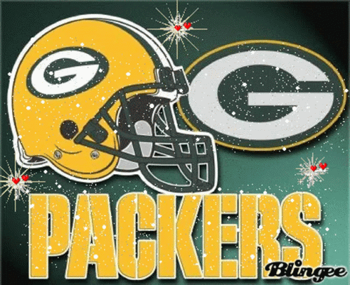 Green Bay Packers Logo With Yellow Helmet GIF