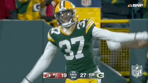 Green Bay Packers Player Arms Outstretched GIF