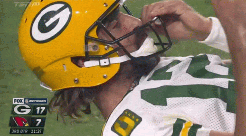 Green Bay Packers Player Lying on Field