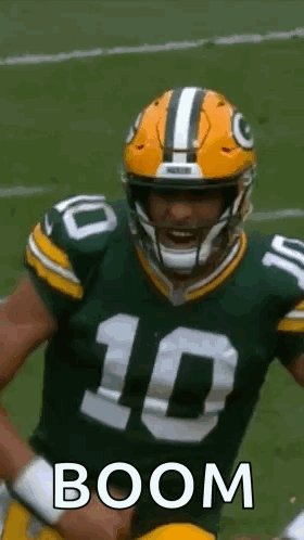 Green Bay Packers Player Number 10 Jersey GIF