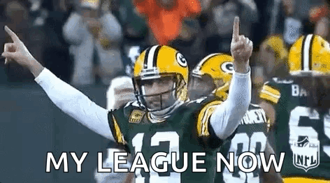 Green Bay Packers Player Pointing Up With Middle Finger