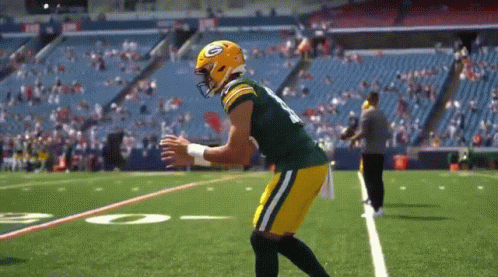 Green Bay Packers Player Running On Field GIF