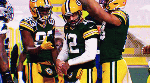 Green Bay Packers Players Hugging