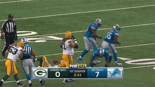 Green Bay Packers Vs Detroit Lions Football GIF