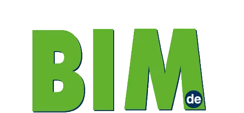 Green Bim De Logo with Blue Circle