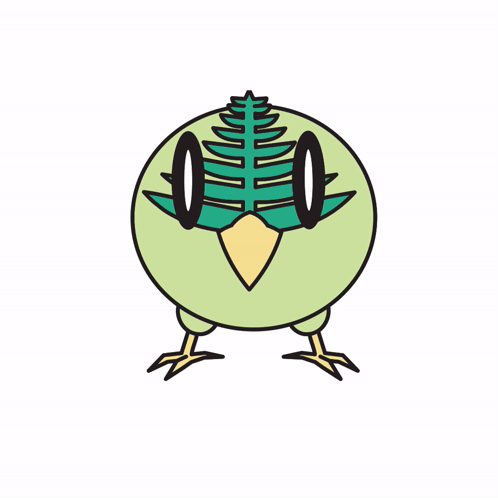 Green Bird Wearing Glasses