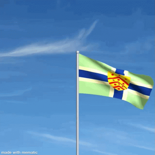 Green Blue Yellow Flag Waving GIF