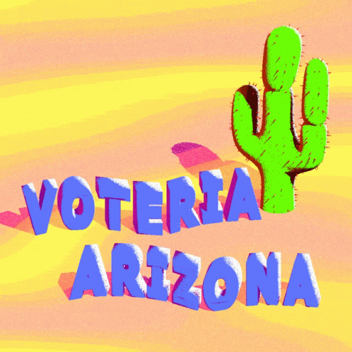 Green Cactus With Voteria Arizona