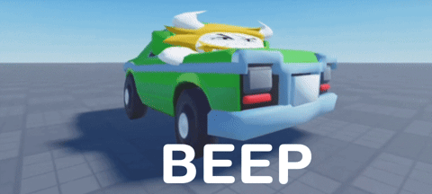 Green Car With Beep GIF