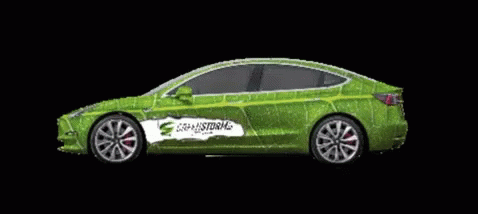 Green Car with Gran Storia