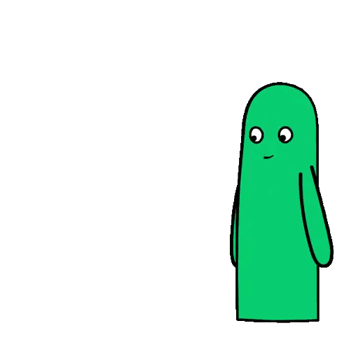 Green Cartoon Character Giving Middle Finger