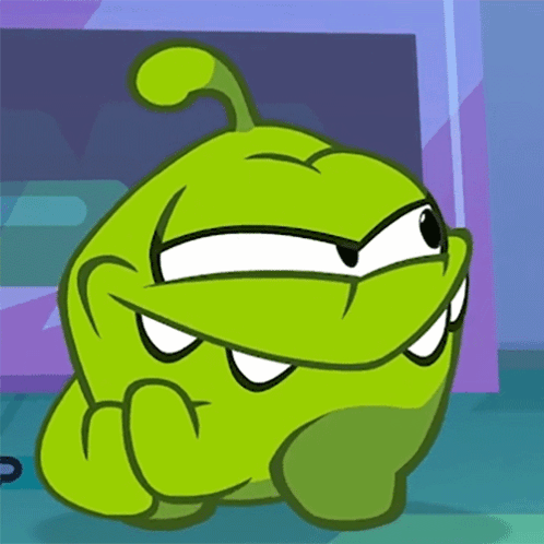 Green Cartoon Character Giving Middle Finger