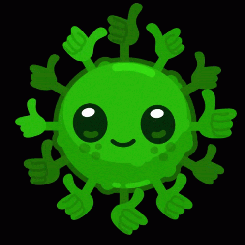 Green Cartoon Character Giving Thumbs Up