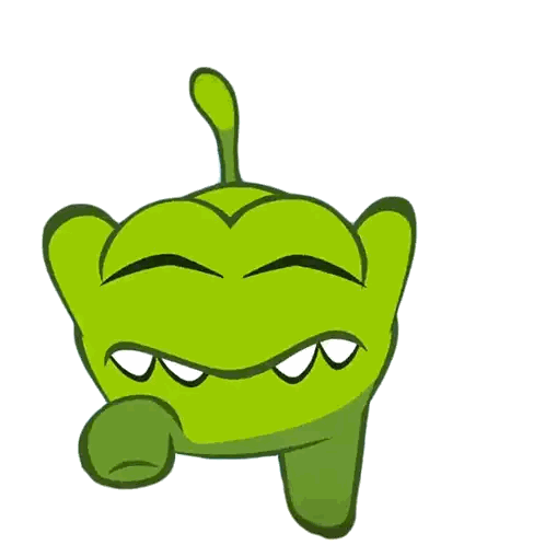Green Cartoon Character Making Funny Face