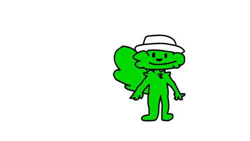Green Cartoon Character Pointing At Heen GIF