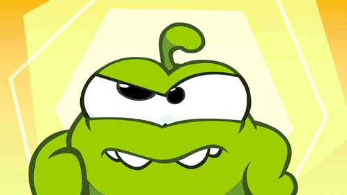 Green Cartoon Character Smiling