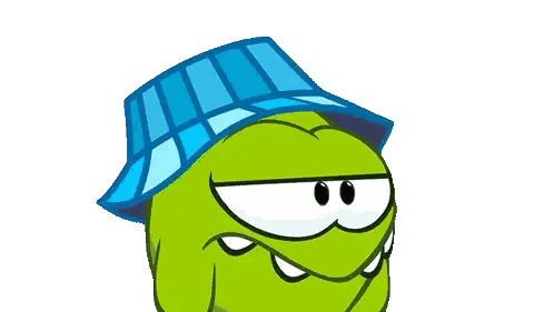 Green Cartoon Character with Blue Hat
