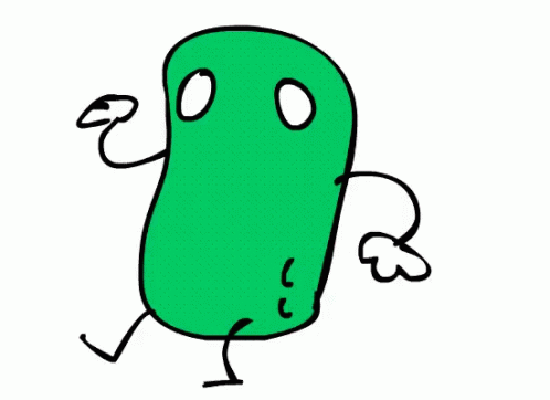 Green Cartoon Character With Purple Top Hat And Bow Tie GIF