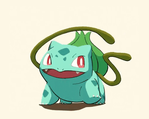 Green Cartoon Character With Red Eyes And Blue Spot GIF