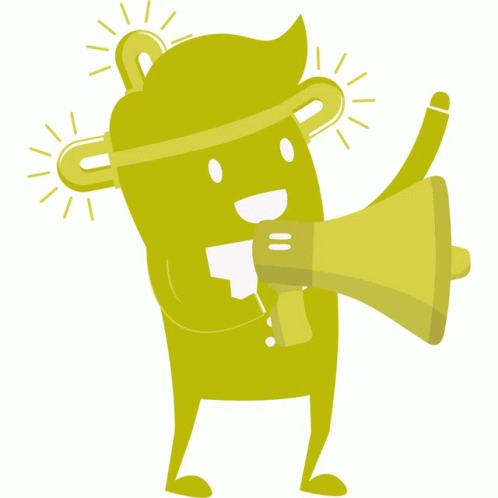Green Cartoon Megaphone GIF