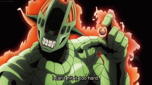 Green Cartoon Says I Can't Hit It Too Hard