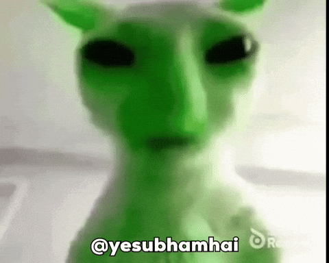 Green Cat Saying Yesubhamhai