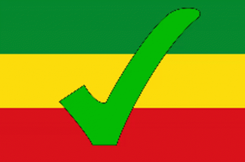 Green Check Mark On Green Yellow Red Background GIF