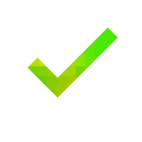 Green Check Mark with Yellow Border