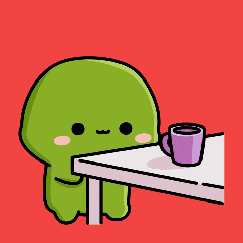 Green Chibi Character Throwing Tantrums GIF