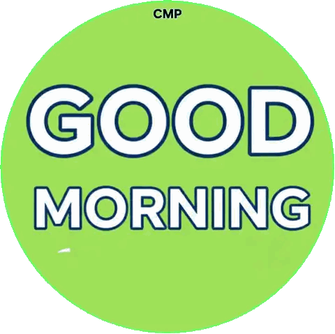 Green Circle Saying Good Morning