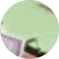 Green Circle With Blurred Person