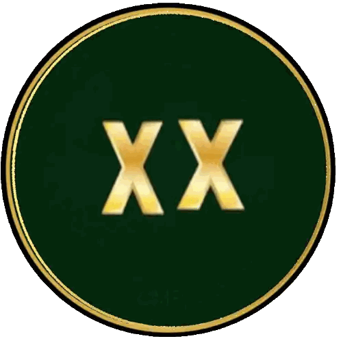 Green Circle with Gold Number
