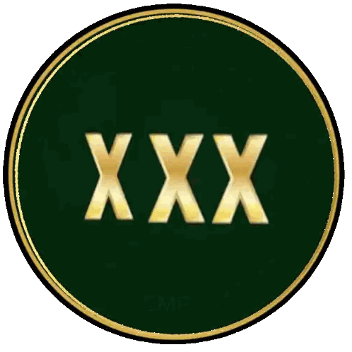 Green Circle with XXX in Gold