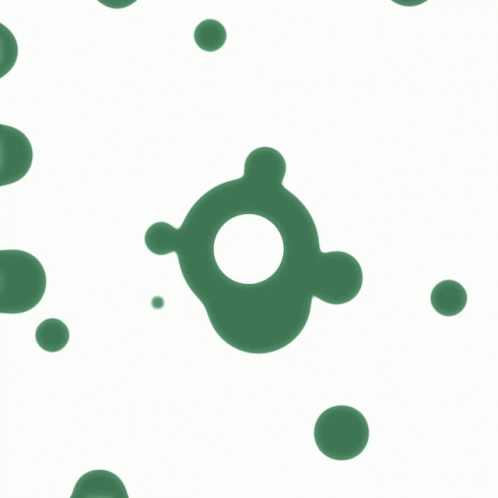 Green Circles On A White Background With The Letter Q In The Center GIF