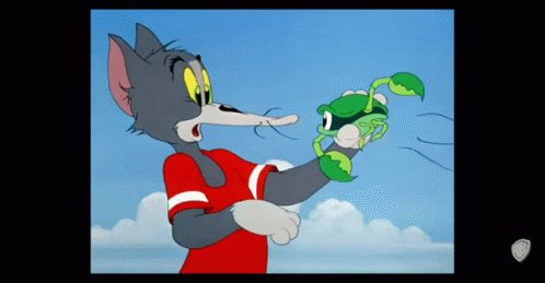 Green Crab Pulling Tom Cat Whiskers GIF
