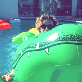 Green Crocodile Floaties GIF