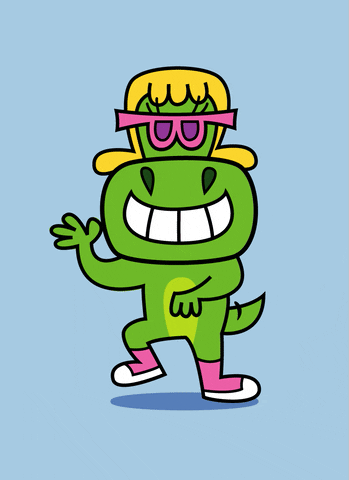 Green Dancing Dino Gangnam Style GIF