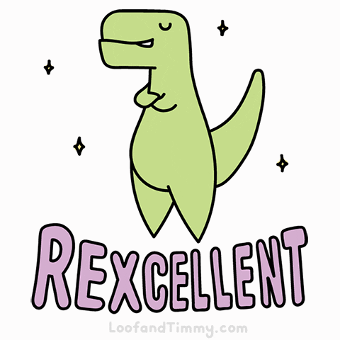 Green Dancing Dino Rexcellent GIF