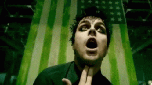 Green Day Billie Joe Finger Shoot GIF