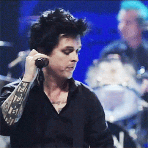 Green Day Billie Joe Shocked GIF