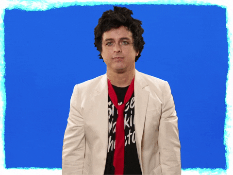 Green Day Billie Joe Thinking GIF