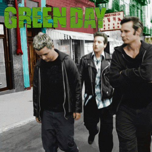 Green Day Members Warning GIF