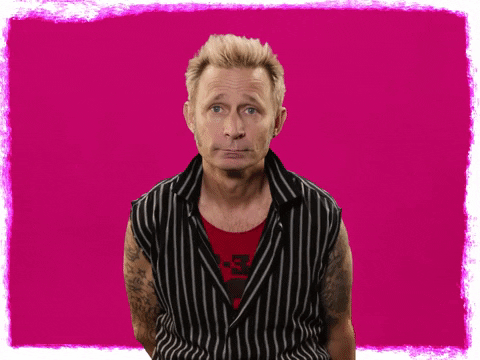 Green Day Mike Dirnt Mouth Cover GIF