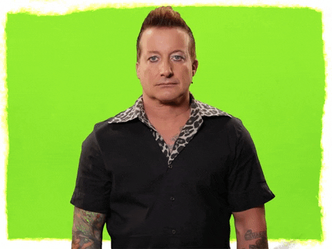 Green Day Tré Cool Finger Gun GIF