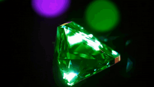 Green Diamond Glowing In The Dark GIF